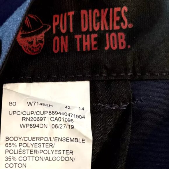 Dickies Mens Blue Flex Slim Fit Straight Leg Size 32x32 - Picture 8 of 8